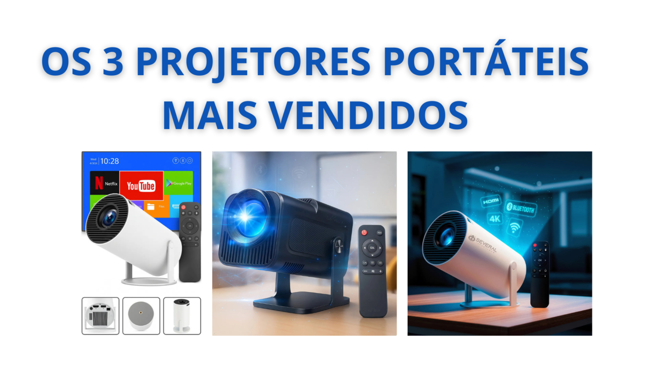 os 3 Projetores Portáteis Mais Vendidos