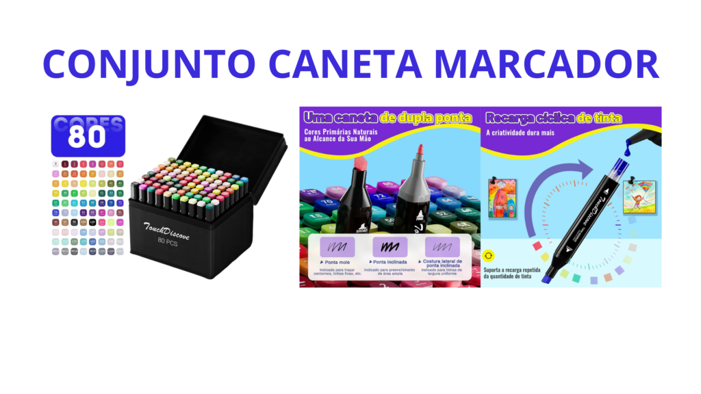 Conjunto Caneta Marcador